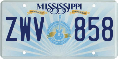 MS license plate ZWV858
