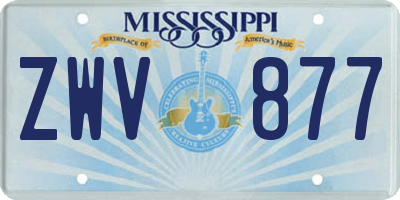 MS license plate ZWV877