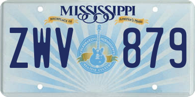 MS license plate ZWV879