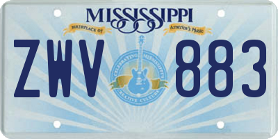 MS license plate ZWV883
