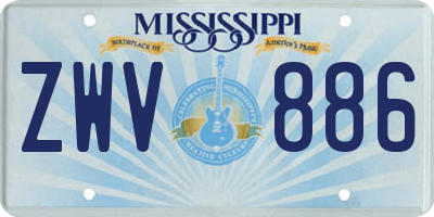 MS license plate ZWV886