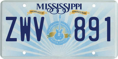 MS license plate ZWV891