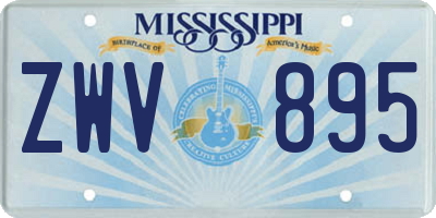 MS license plate ZWV895