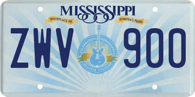 MS license plate ZWV900