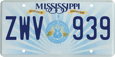 MS license plate ZWV939