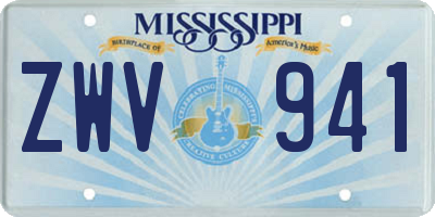 MS license plate ZWV941