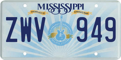 MS license plate ZWV949