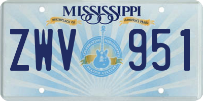 MS license plate ZWV951