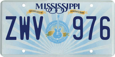 MS license plate ZWV976