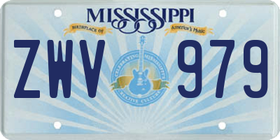 MS license plate ZWV979