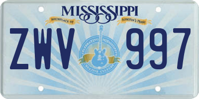 MS license plate ZWV997