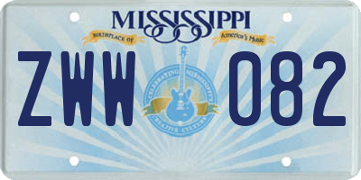MS license plate ZWW082