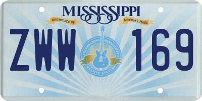 MS license plate ZWW169