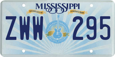 MS license plate ZWW295