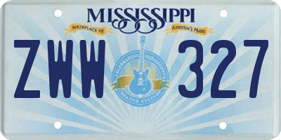 MS license plate ZWW327