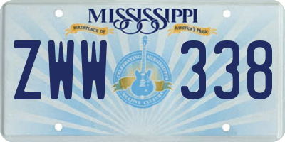 MS license plate ZWW338