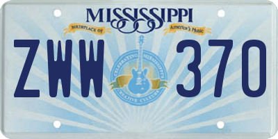 MS license plate ZWW370