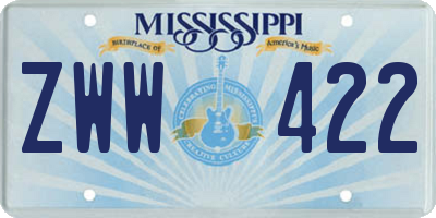 MS license plate ZWW422