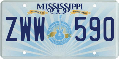 MS license plate ZWW590
