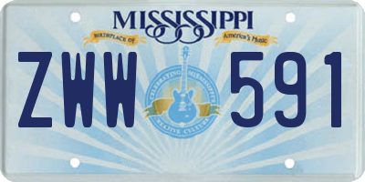 MS license plate ZWW591