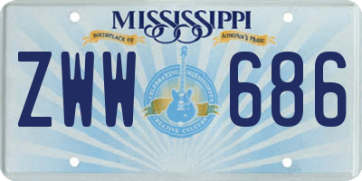 MS license plate ZWW686
