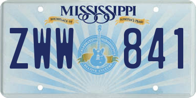 MS license plate ZWW841