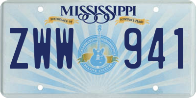 MS license plate ZWW941