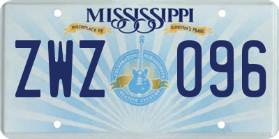 MS license plate ZWZ096