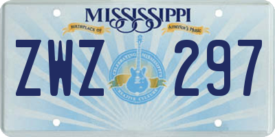 MS license plate ZWZ297