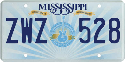 MS license plate ZWZ528