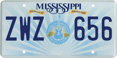 MS license plate ZWZ656