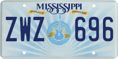 MS license plate ZWZ696