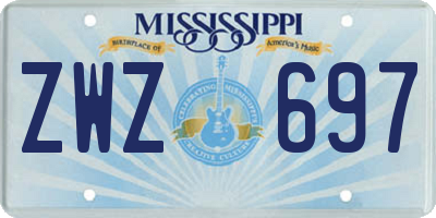 MS license plate ZWZ697