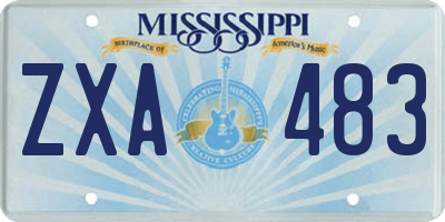 MS license plate ZXA483