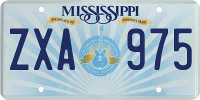MS license plate ZXA975