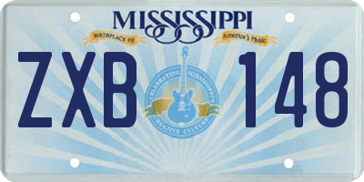 MS license plate ZXB148