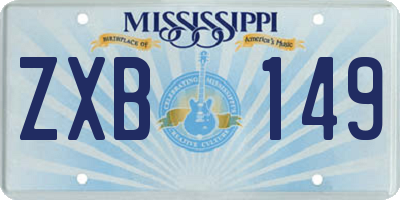 MS license plate ZXB149