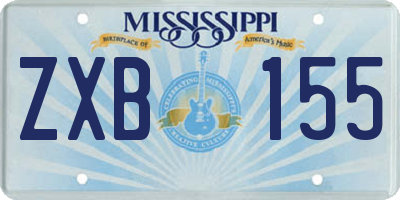 MS license plate ZXB155