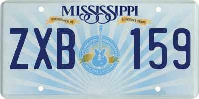 MS license plate ZXB159