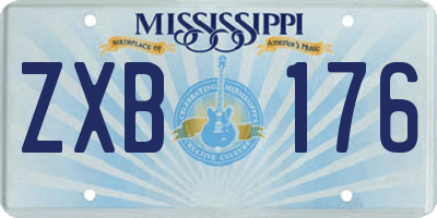 MS license plate ZXB176