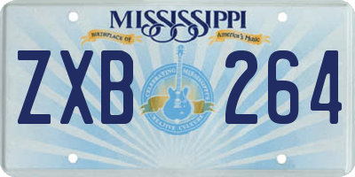 MS license plate ZXB264