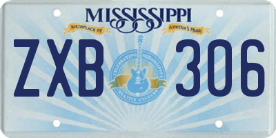 MS license plate ZXB306