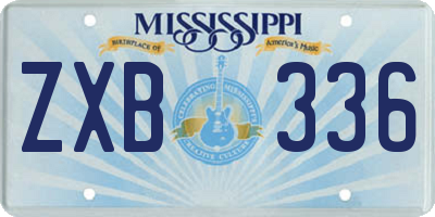 MS license plate ZXB336