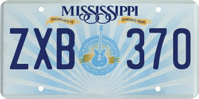 MS license plate ZXB370