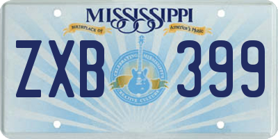 MS license plate ZXB399
