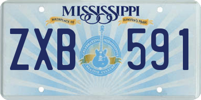 MS license plate ZXB591