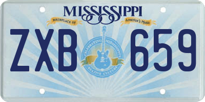 MS license plate ZXB659