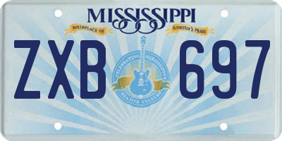 MS license plate ZXB697