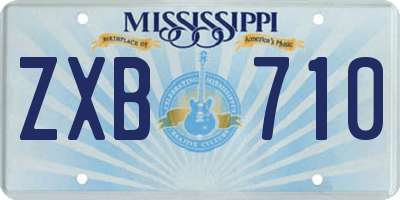 MS license plate ZXB710