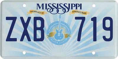 MS license plate ZXB719